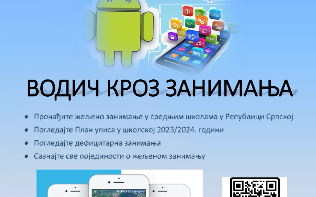 АПЛИКАЦИЈА „ВОДИЧ КРОЗ ЗАНИМАЊА“ ЗА УЧЕНИКЕ IX РАЗРЕДА